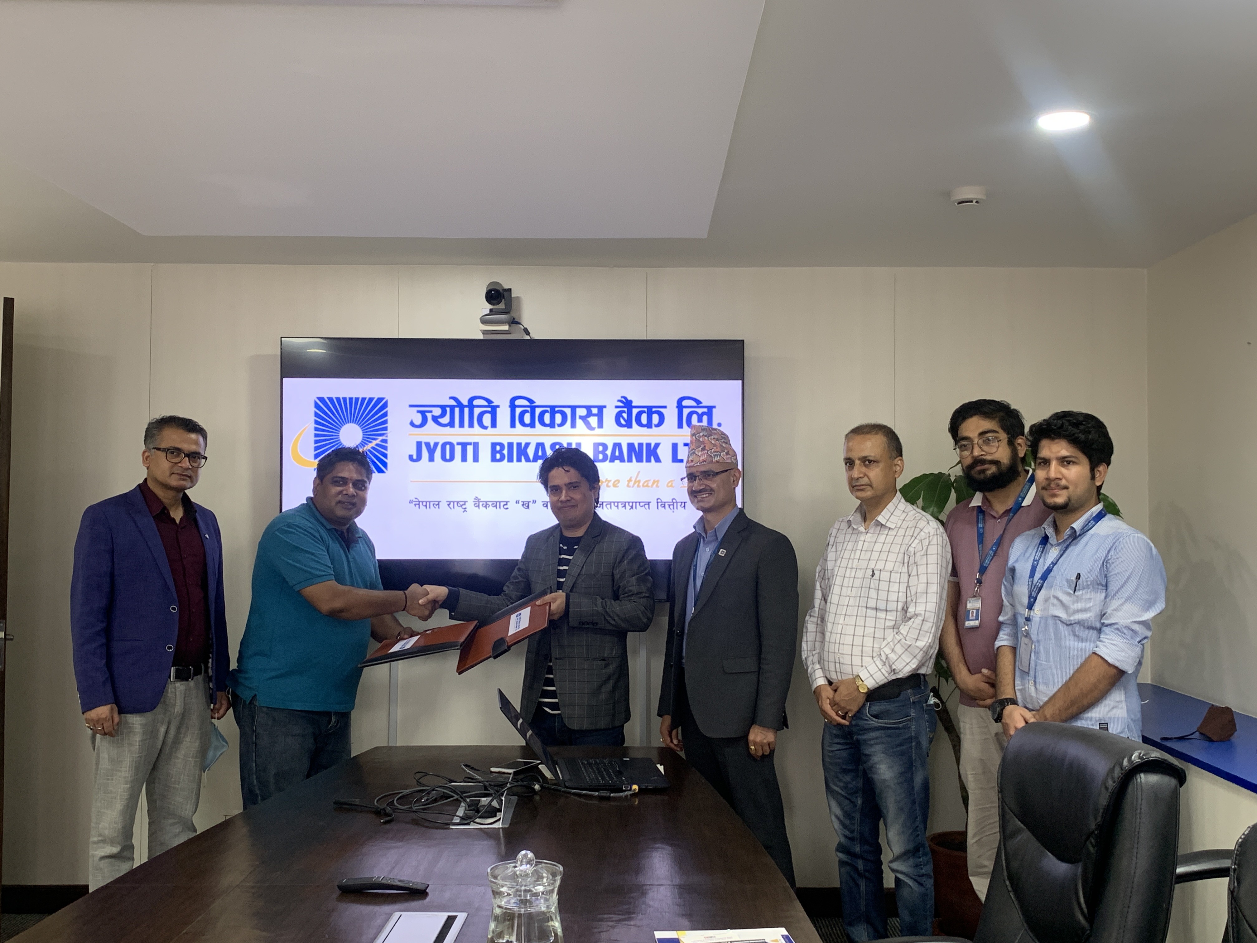 Agreement  between Jyoti Bikas Bank and Federation of CAN (Computer Association of Nepal)